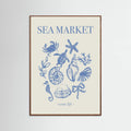 Sea Market Blue Artprint Poster – plakat og kunsttryk
