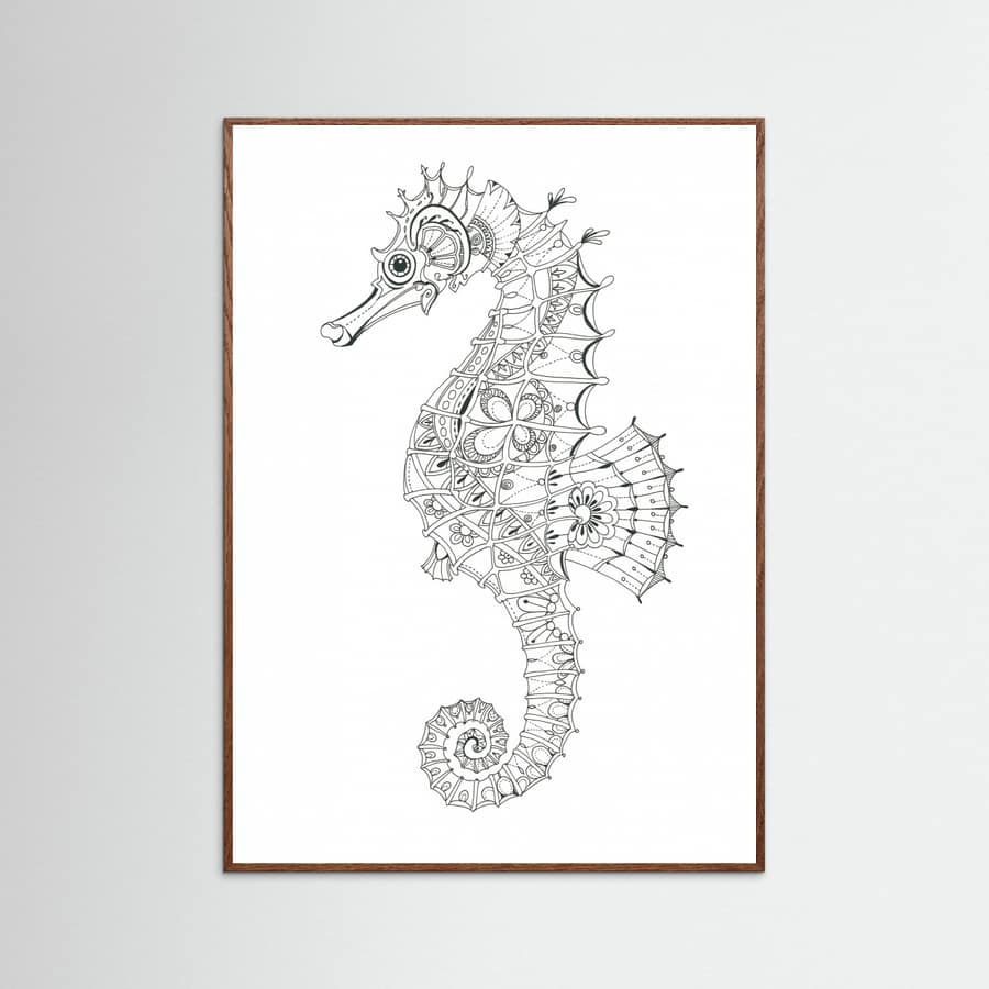 Seahorse 3 Poster – plakat og kunsttryk