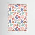 Seashells and Starfish - White Poster – poster and art print