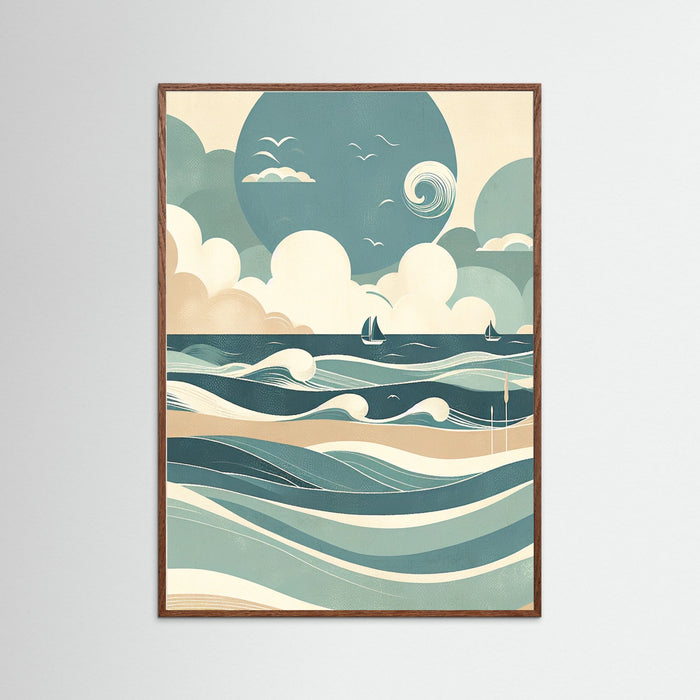 Oak Dark Serene Waves