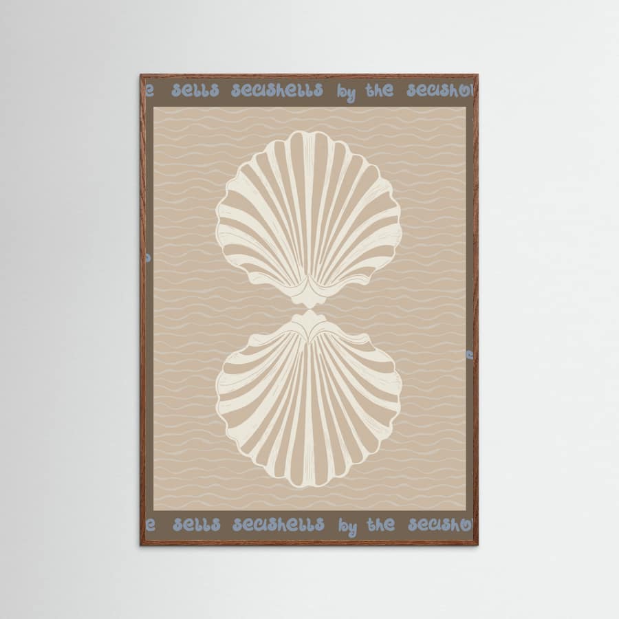 She sells seashells Poster – poster and art print