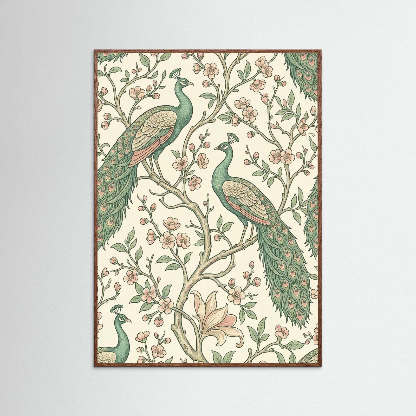 Oak Dark Silver Sky Vines