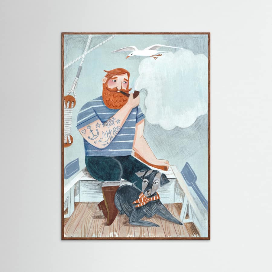 Skipper and Dog Poster – poster and art print