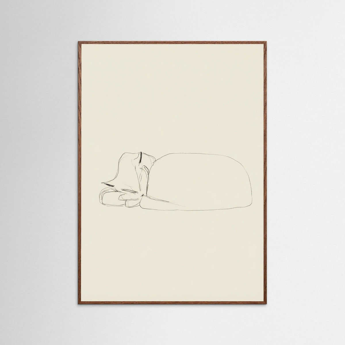 Oak Dark Slumbering Feline Grace