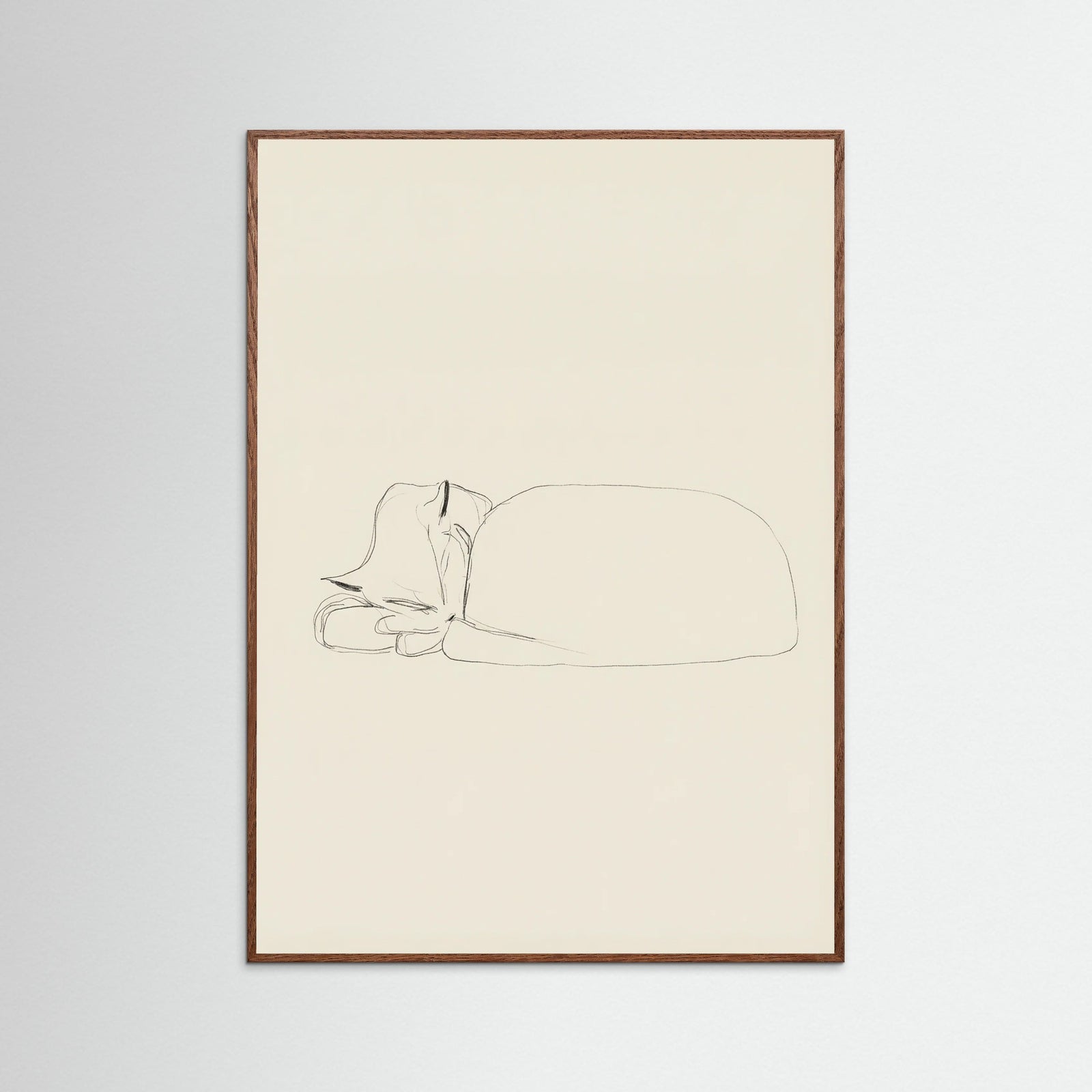 Oak Dark Slumbering Feline Grace