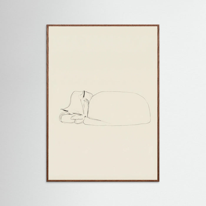 Oak Dark Slumbering Feline Grace