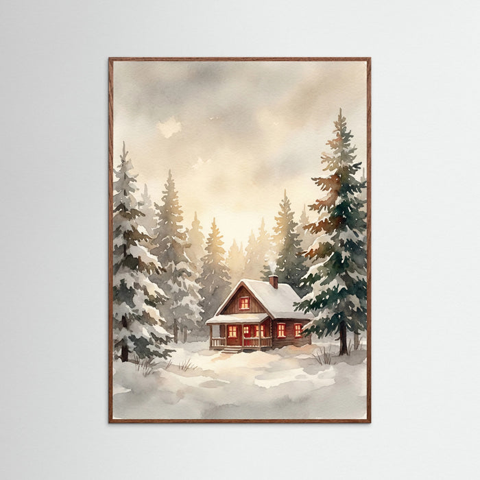 Oak Dark Snowy Path