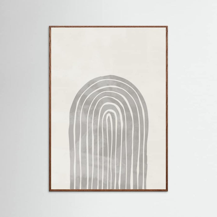 Soft Gray Rainbow Arch Poster – plakat og kunsttryk