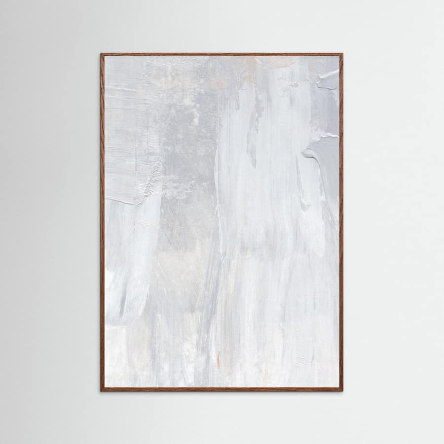 Soft Muted Gray Brushstrokes Poster – Poster und Kunstdruck