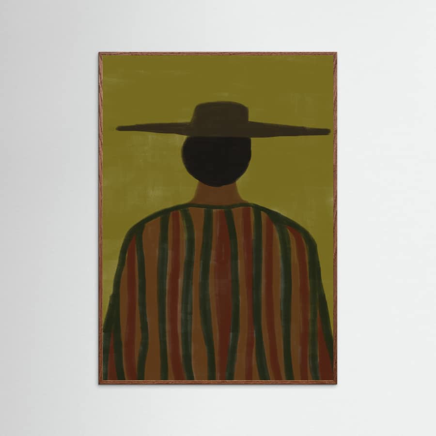 Southwester Man with Hat Poster – plakat og kunsttryk
