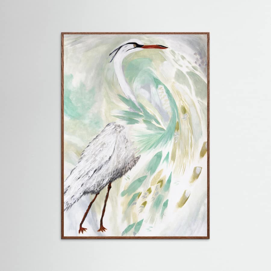 Spring Egret Poster – poster och konsttryck