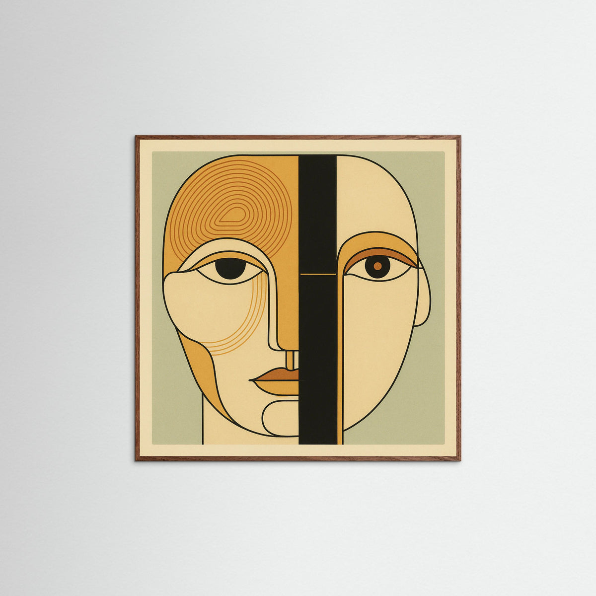 Oak Dark Square Abstract Gaze