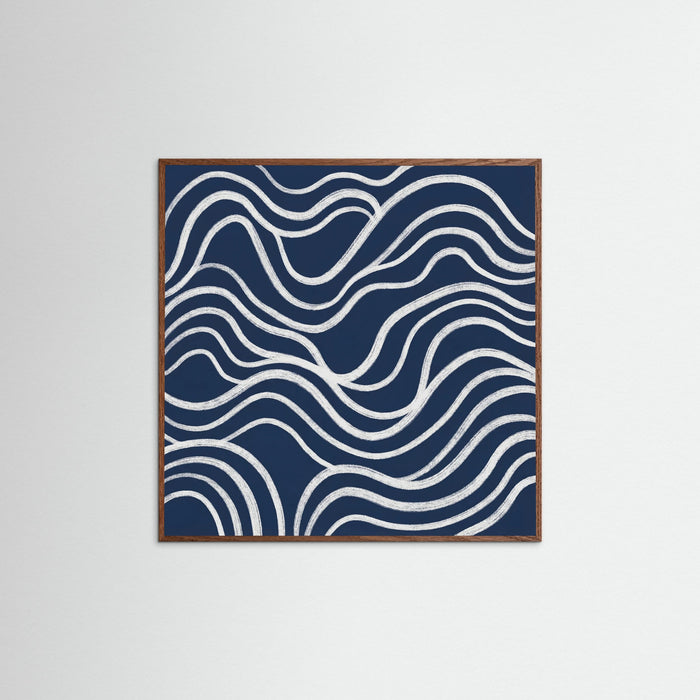 Oak Dark Square Blue Contours