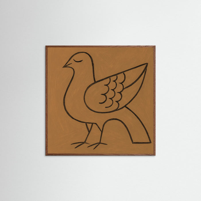 Oak Dark Square Contour Poetry