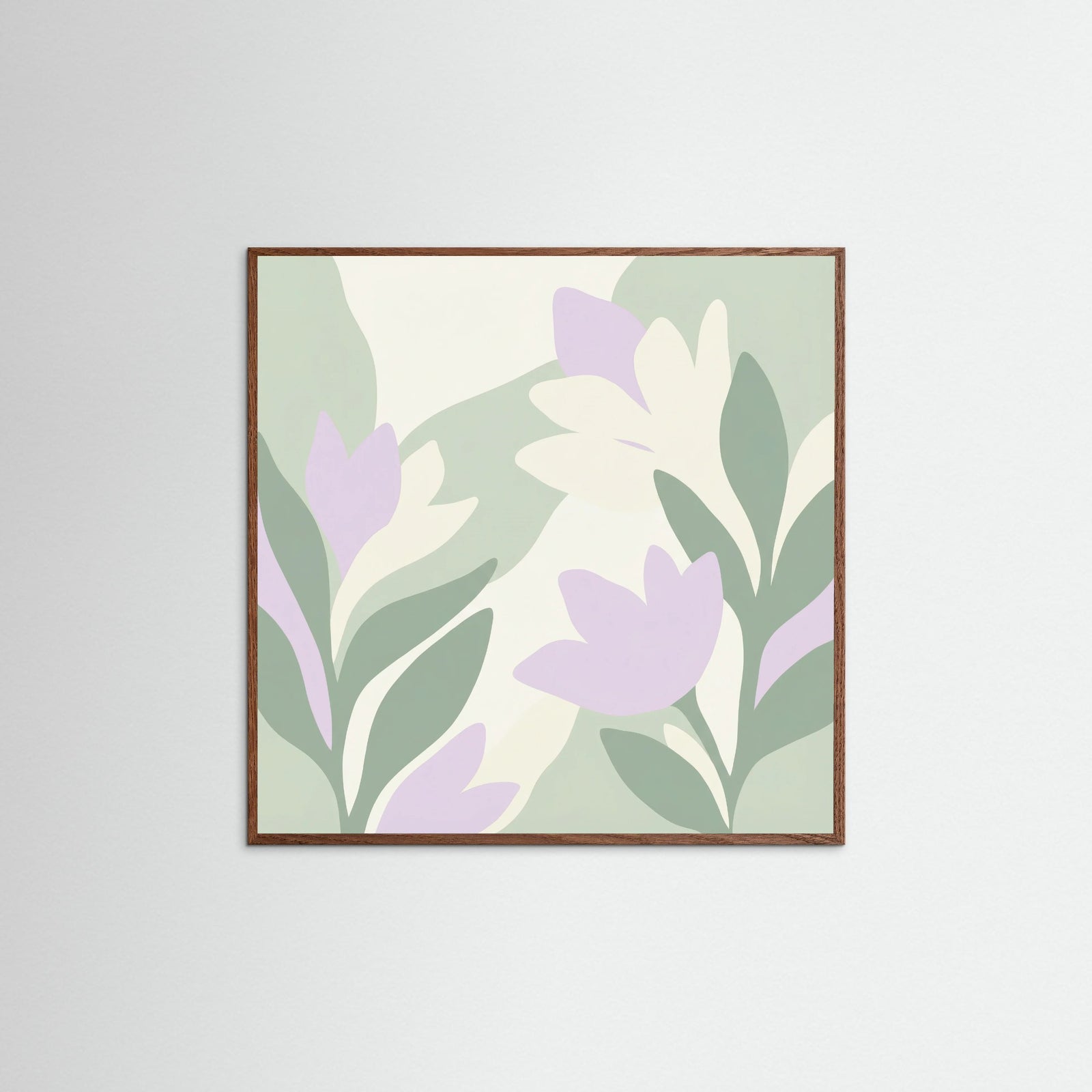 Oak Dark Square Coral Bloom