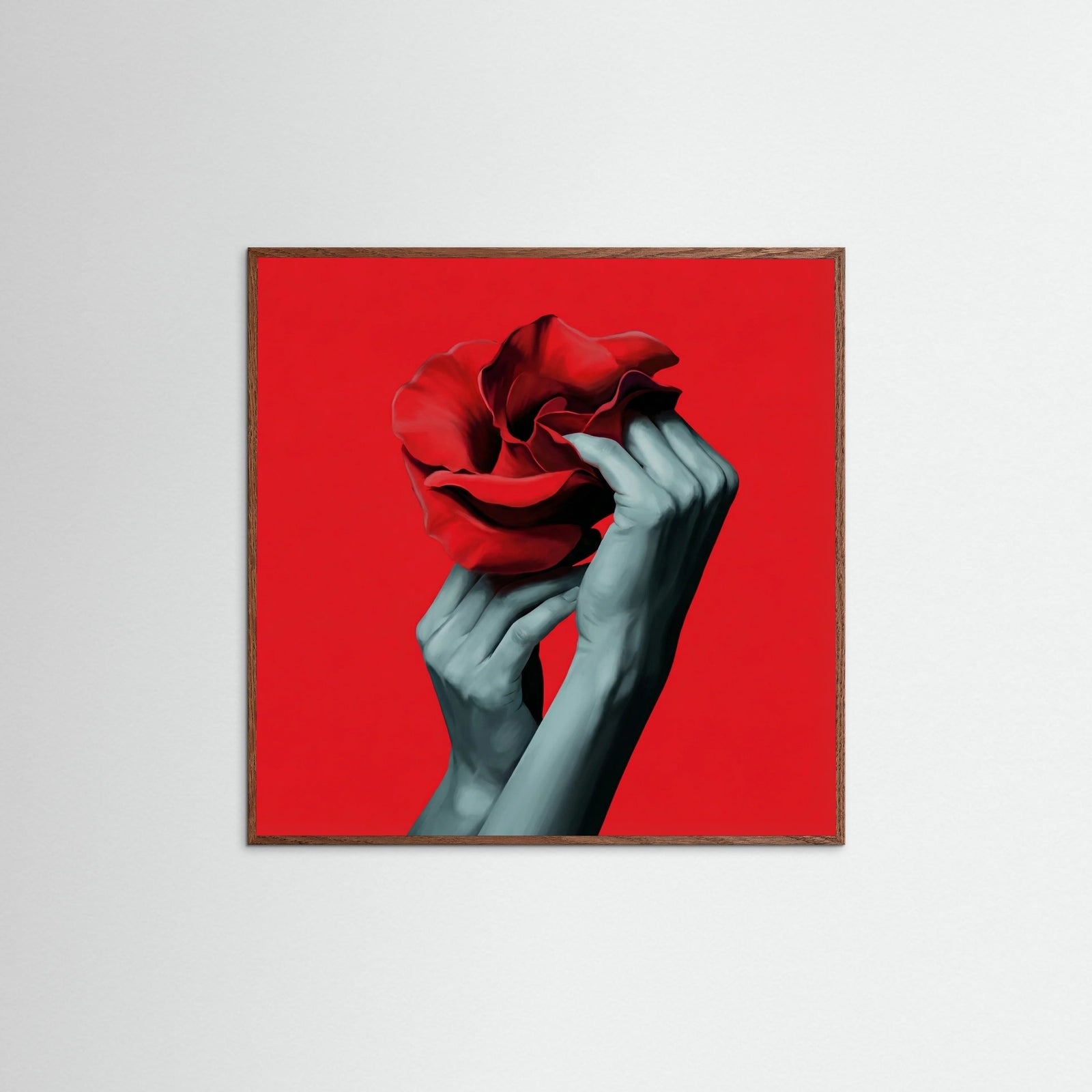 Oak Dark Square Crimson Veil