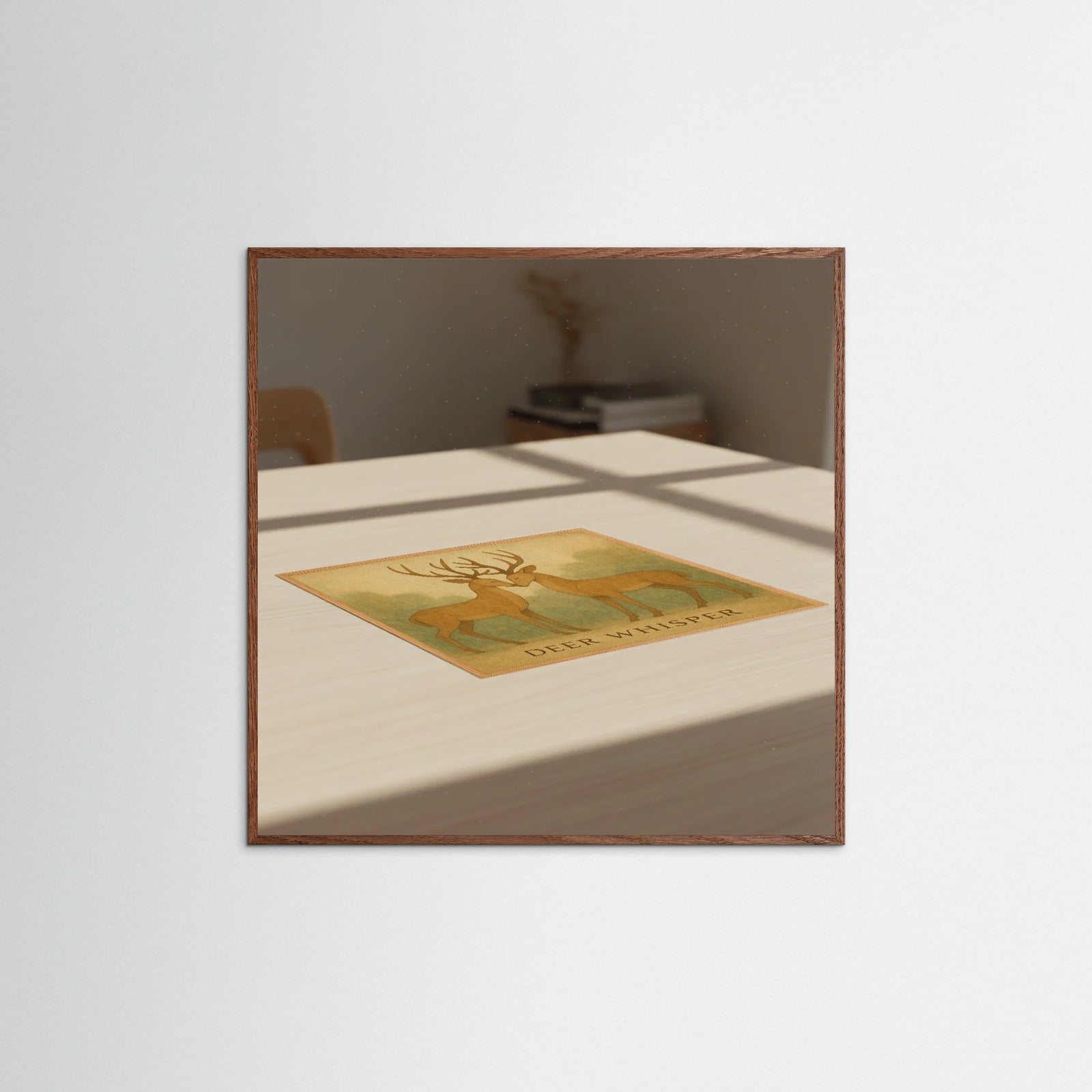 Oak Dark Square Deer Whisper