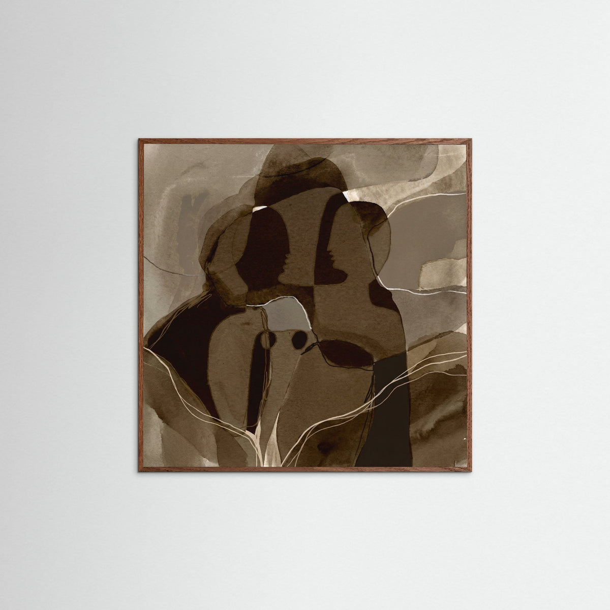 Oak Dark Square Earthen Silhouettes