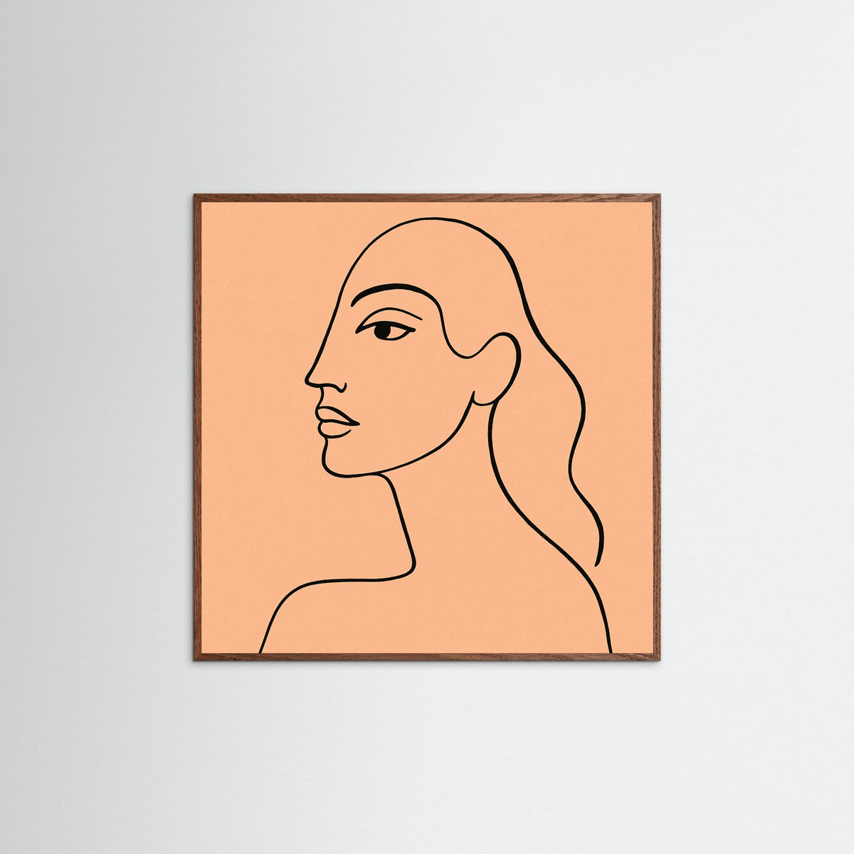 Oak Dark Square Elegant Silhouette
