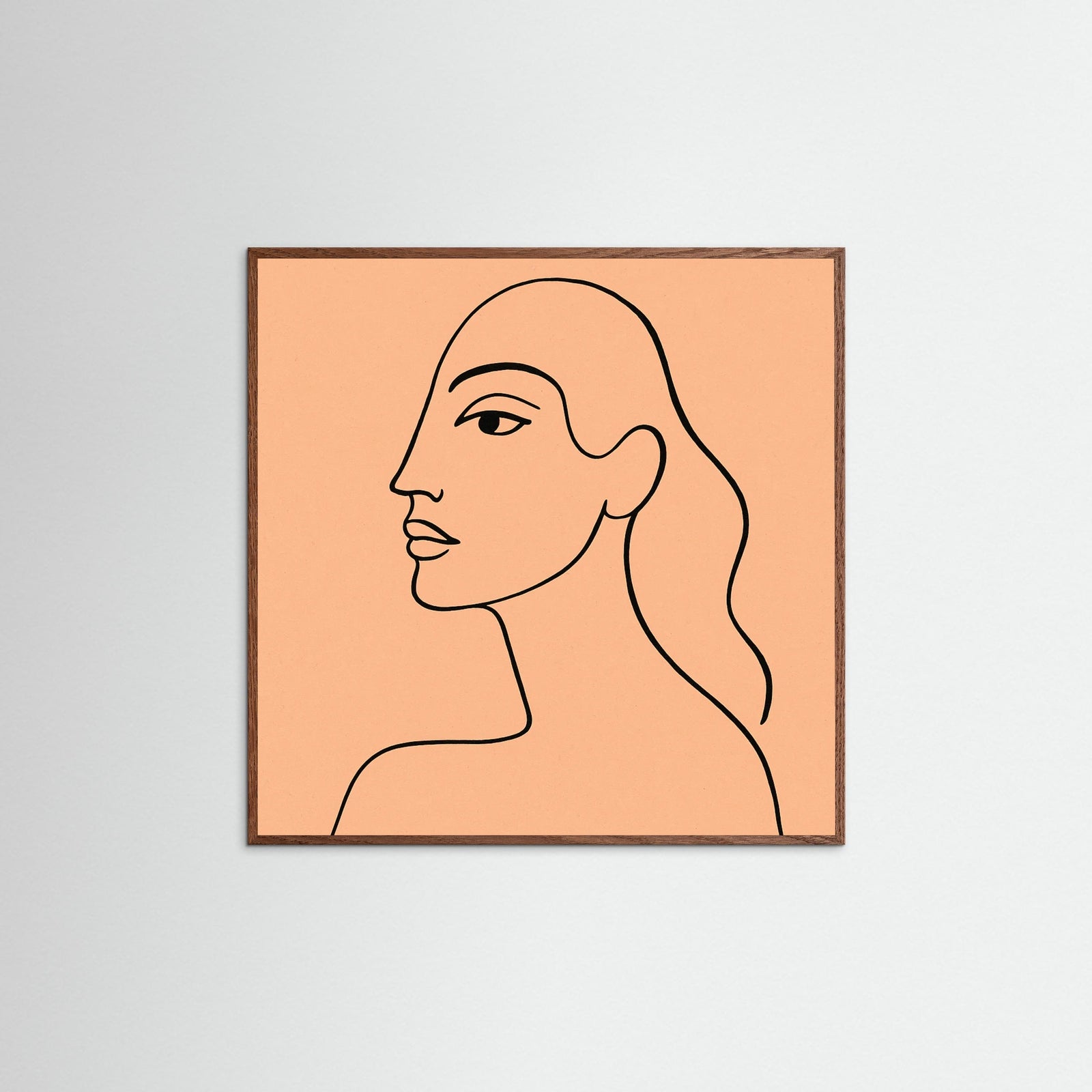 Oak Dark Square Elegant Silhouette