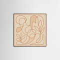 Oak Dark Square Entwined Faces