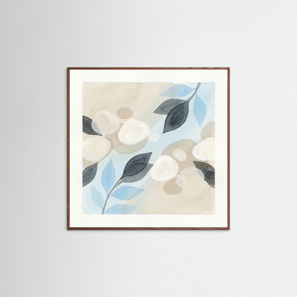 Oak Dark Square Floral Drifts