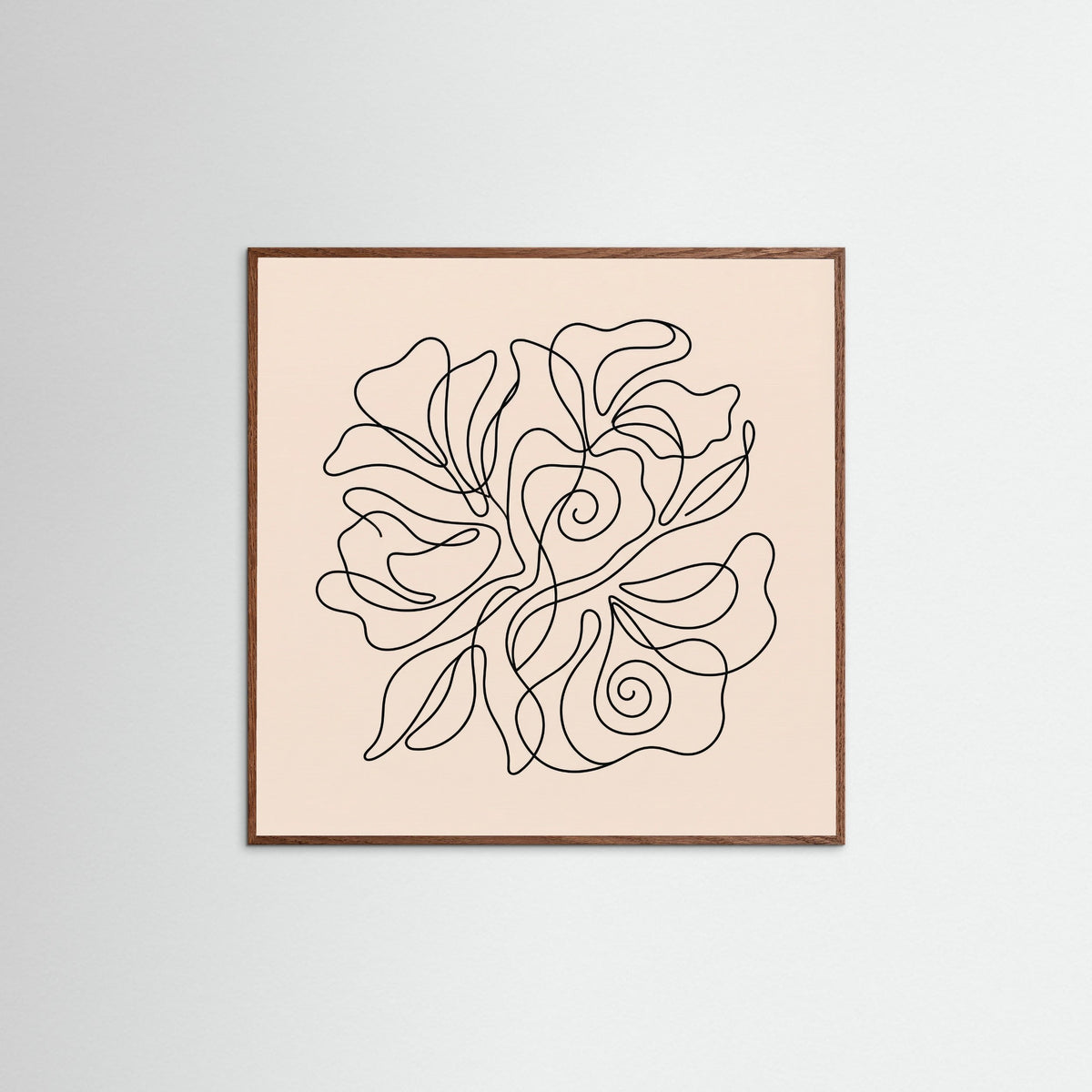 Oak Dark Square Flowing Contour