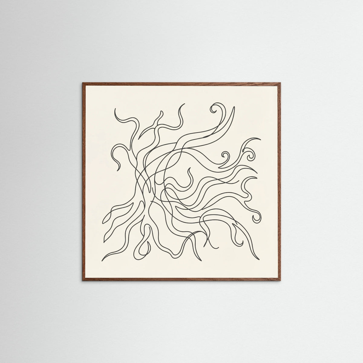 Oak Dark Square Fluid Gestures