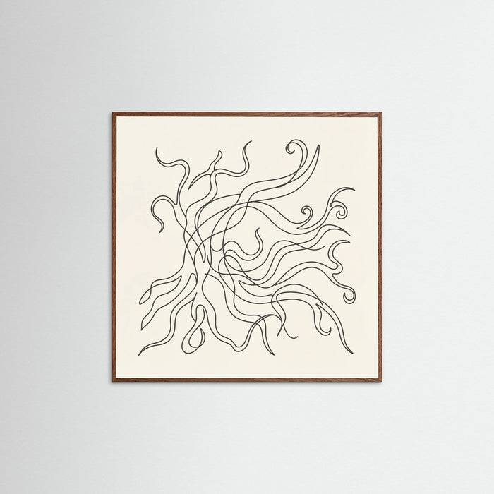 Oak Dark Square Fluid Gestures