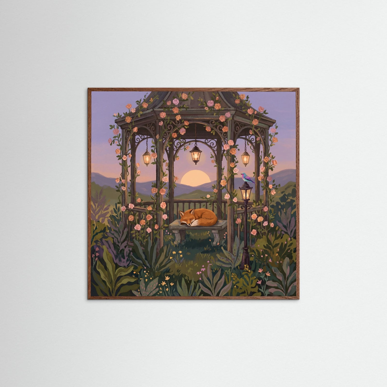 Oak Dark Square Garden Serenity