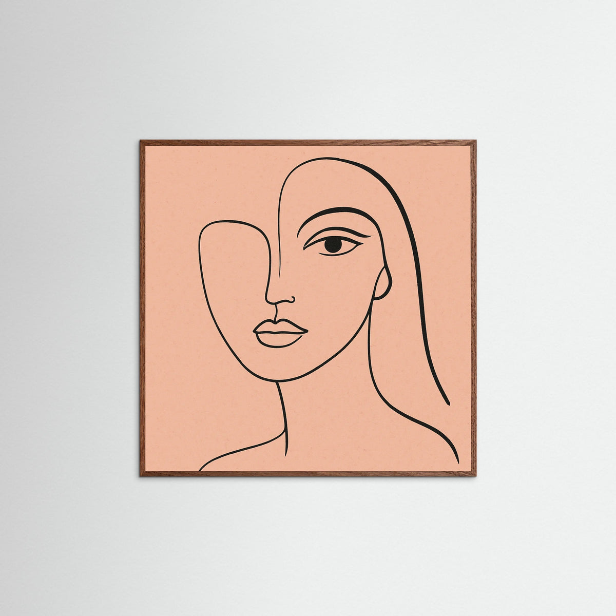 Oak Dark Square Gentle Curves