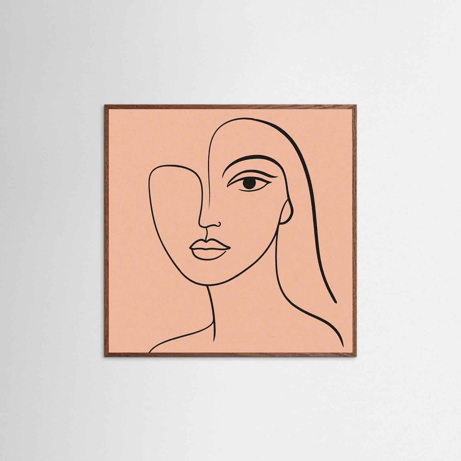 Oak Dark Square Gentle Curves