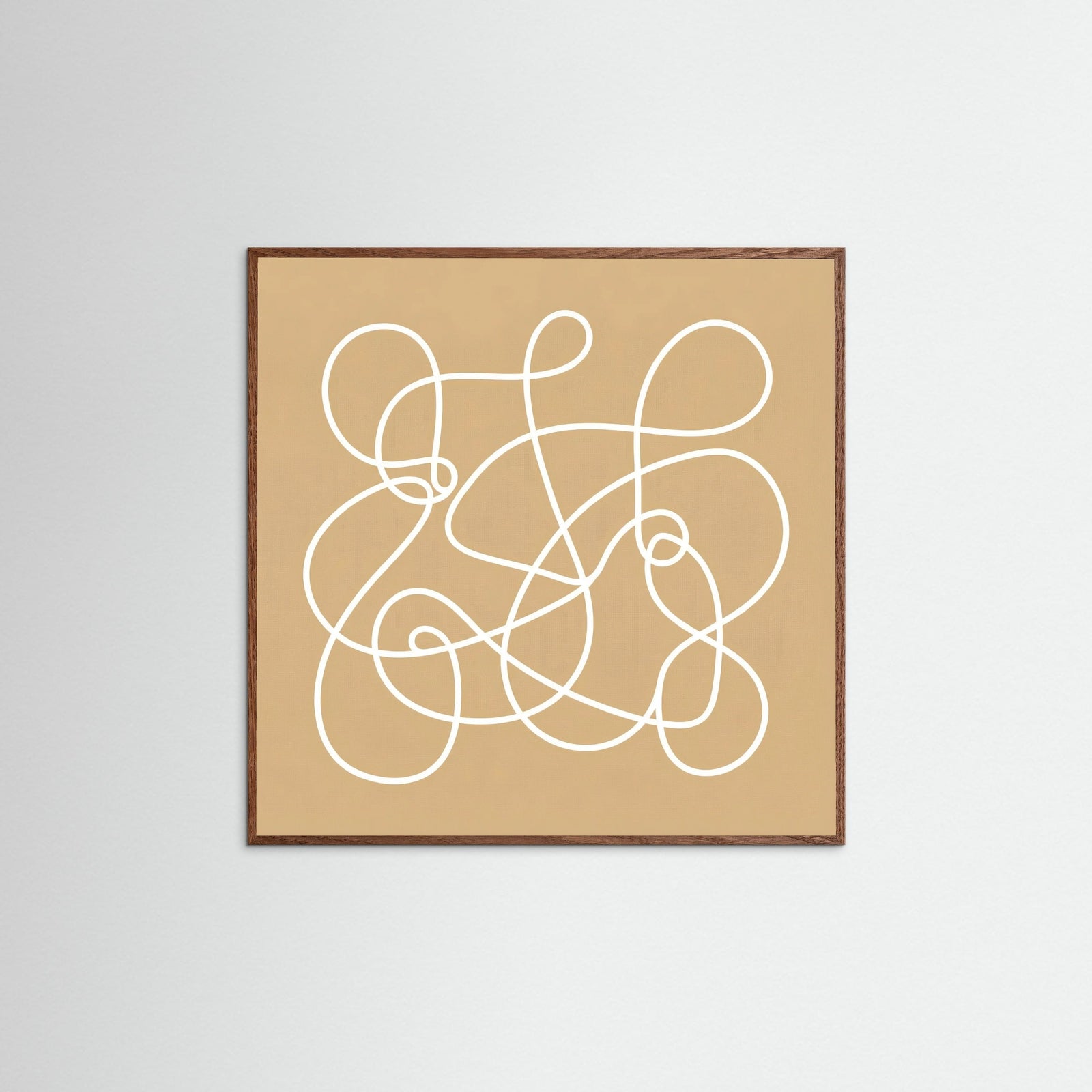 Oak Dark Square Golden Glyphs