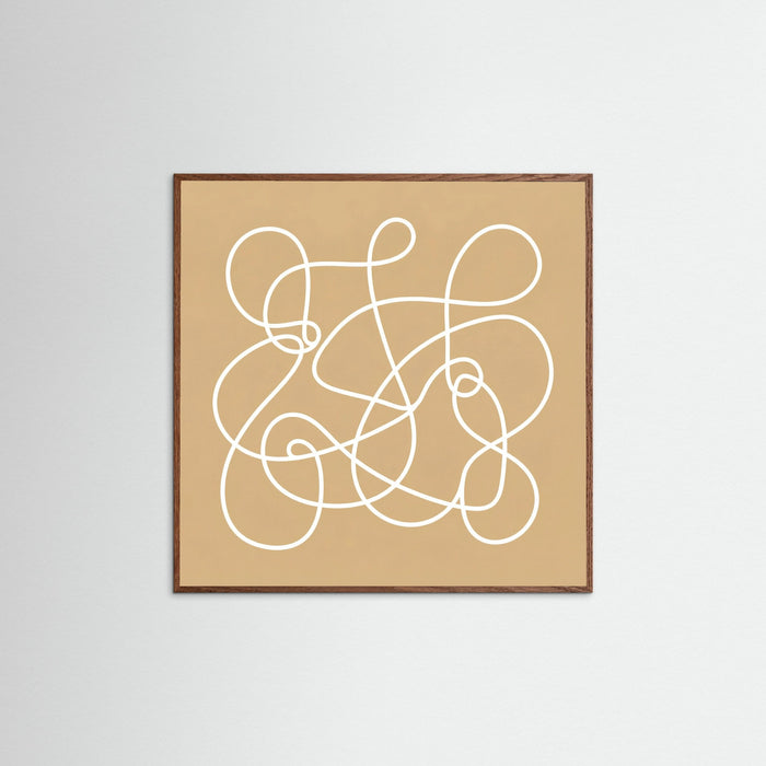 Oak Dark Square Golden Glyphs
