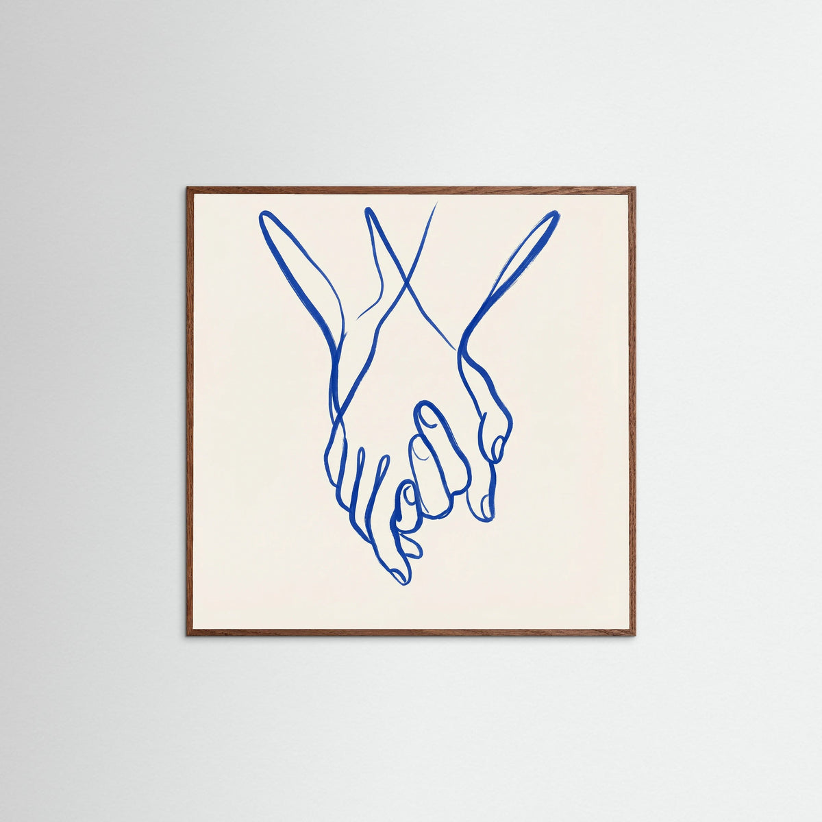 Oak Dark Square Intertwined Gaze Blue