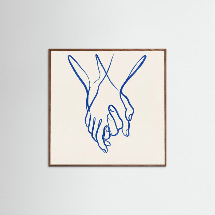 Oak Dark Square Intertwined Gaze Blue