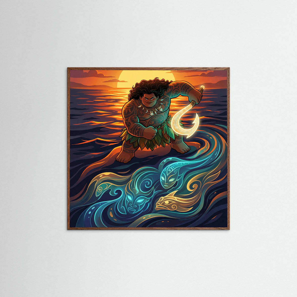 Oak Dark Square Island Protectors