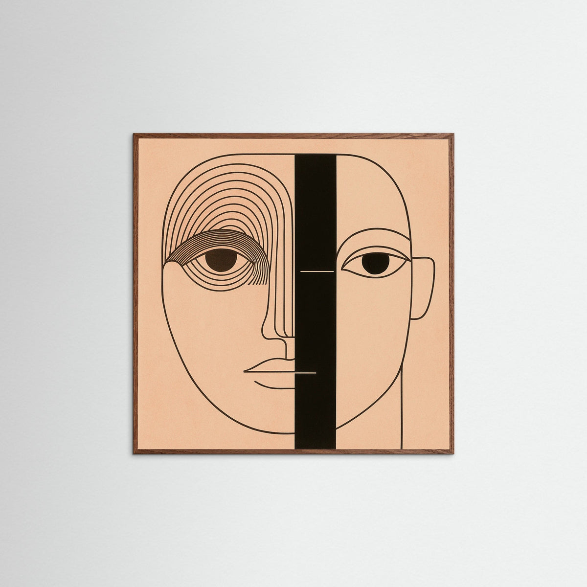 Oak Dark Square Linear Vision