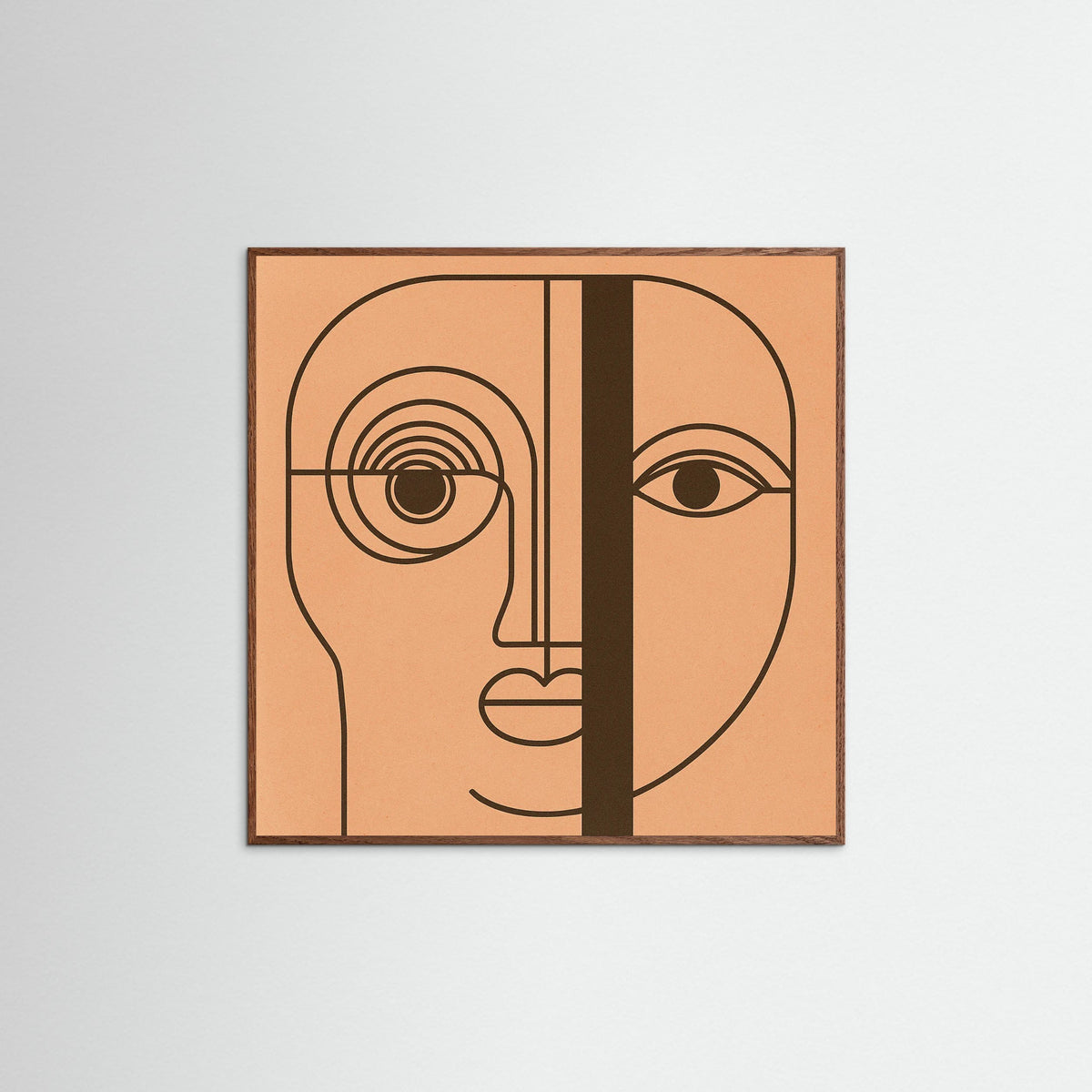 Oak Dark Square Monochrome Mystic