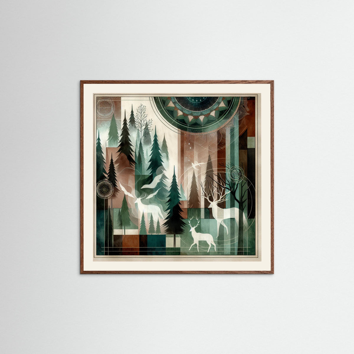 Oak Dark Square Mystical Forest