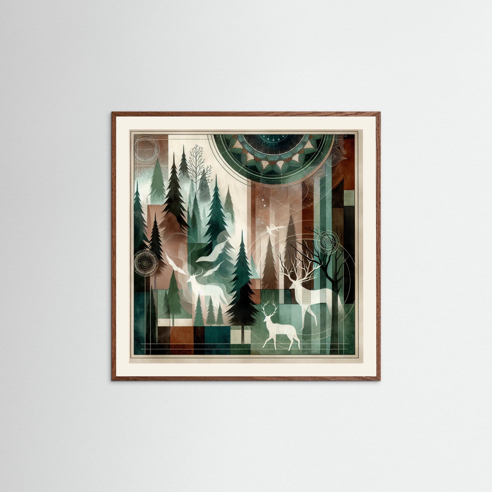 Oak Dark Square Mystical Forest