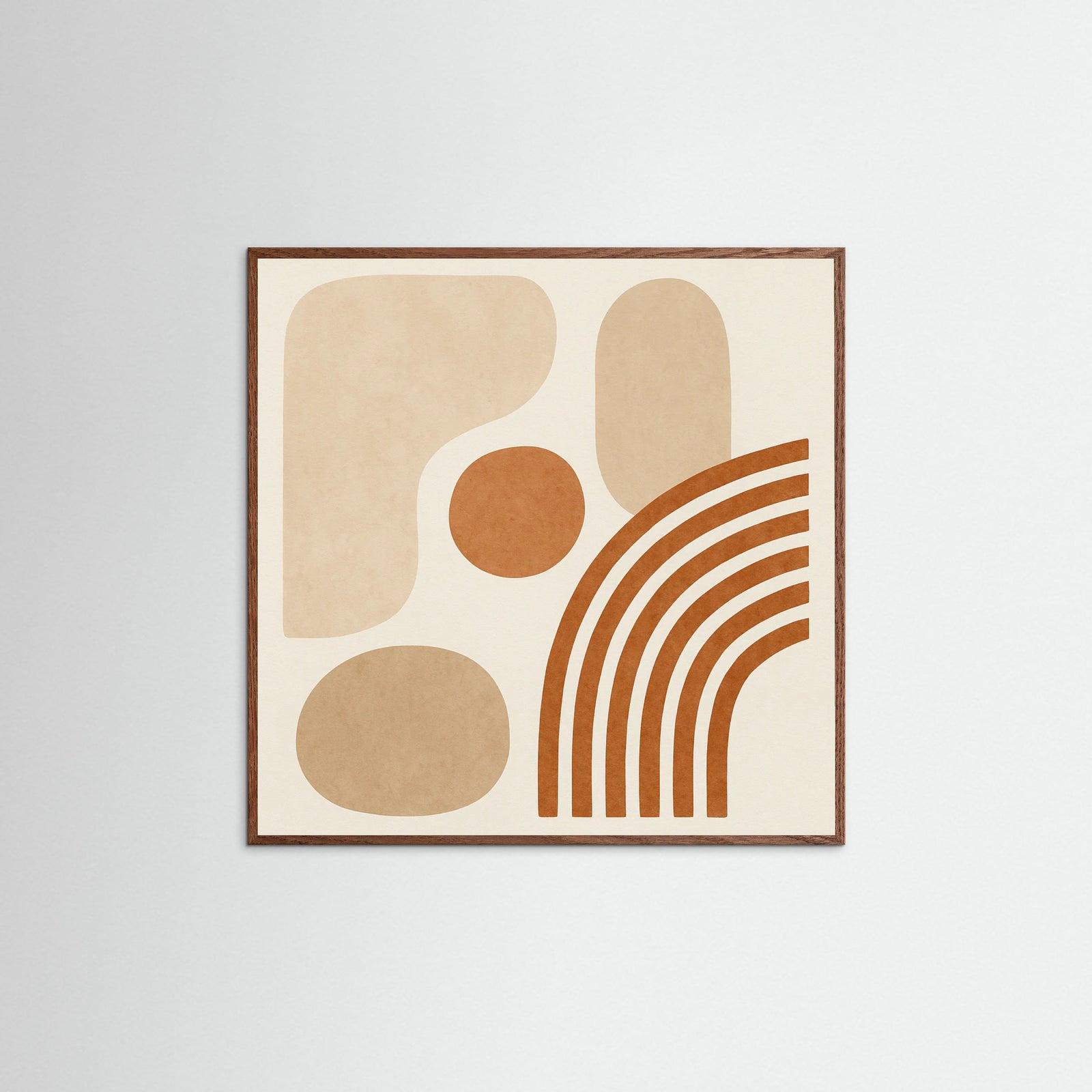 Oak Dark Square Organic Curves