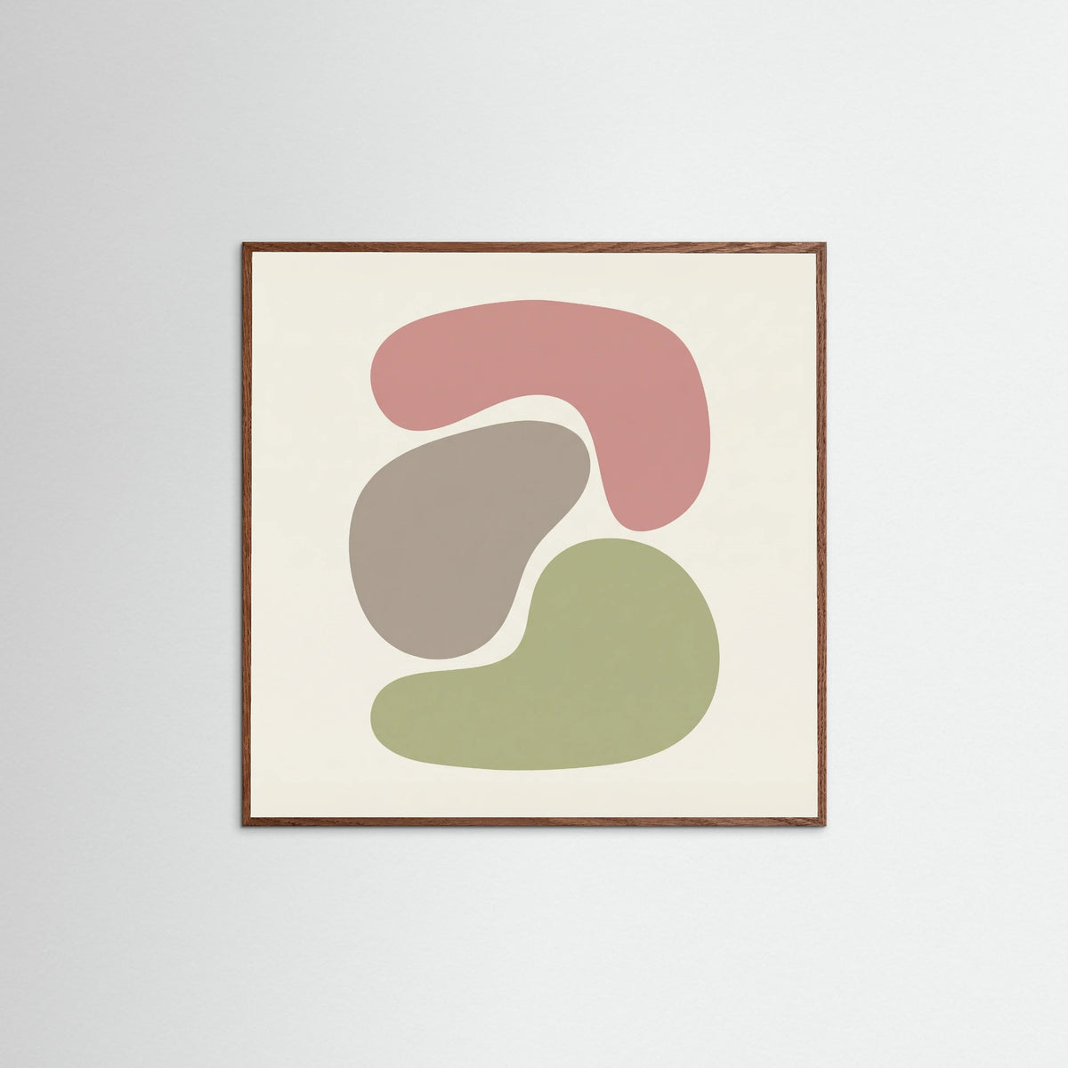 Oak Dark Square Organic Forms Calm