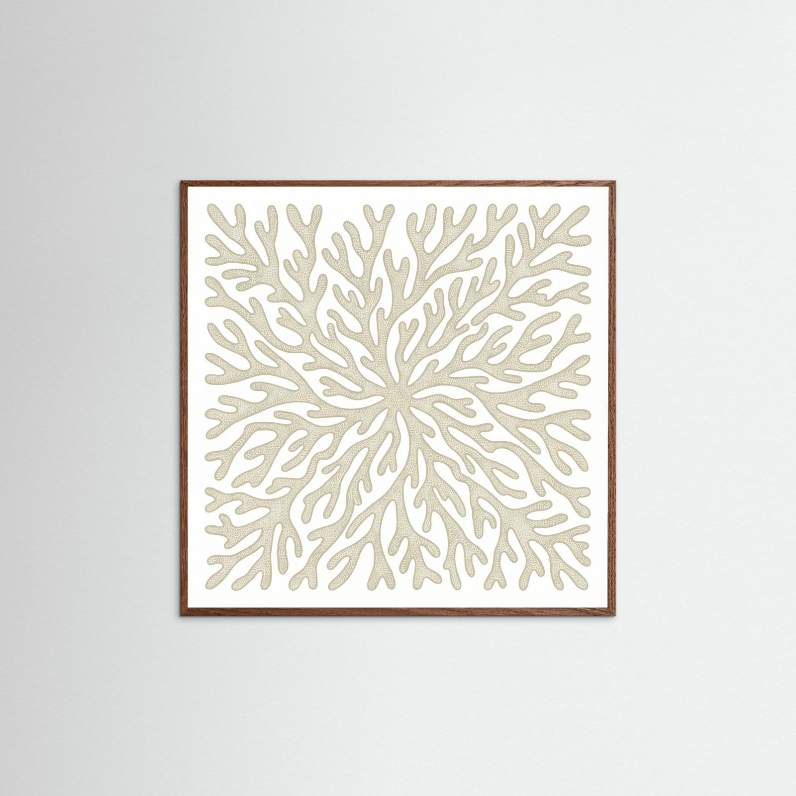 Oak Dark Square Organic Swirls