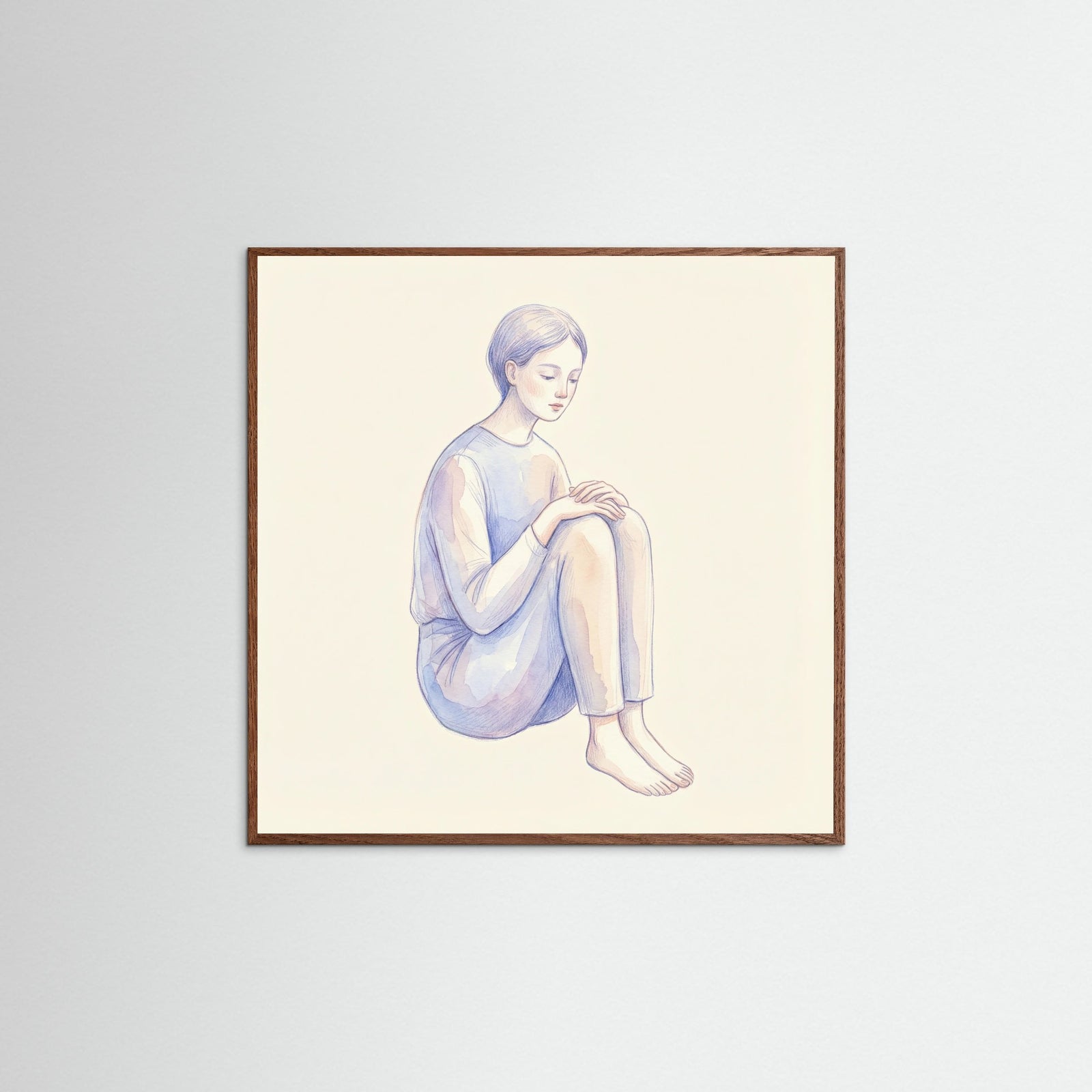 Oak Dark Square Quiet Gaze