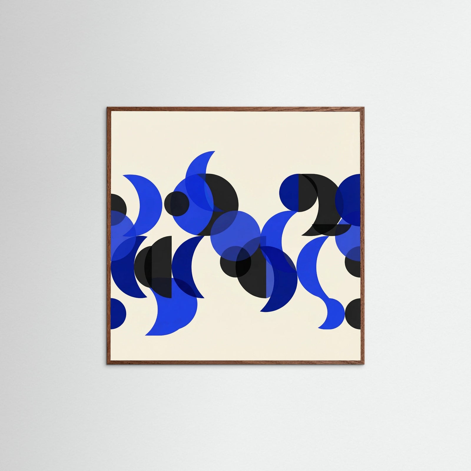 Oak Dark Square Rhythmic Blue Forms