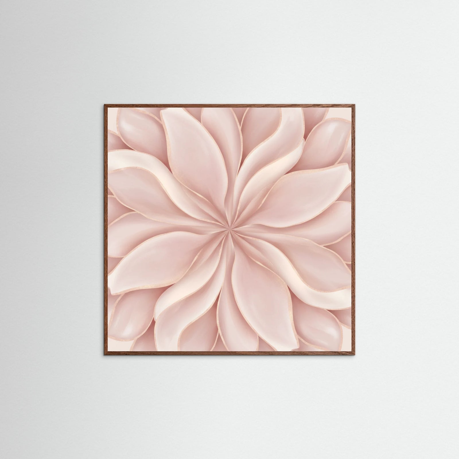 Oak Dark Square Rose Embrace