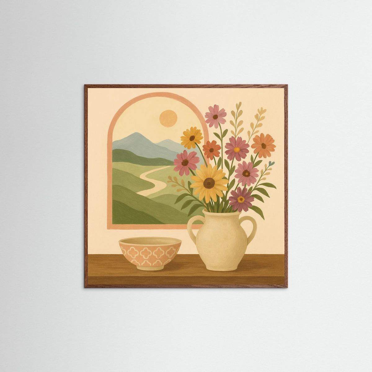 Oak Dark Square Rustic Elegance