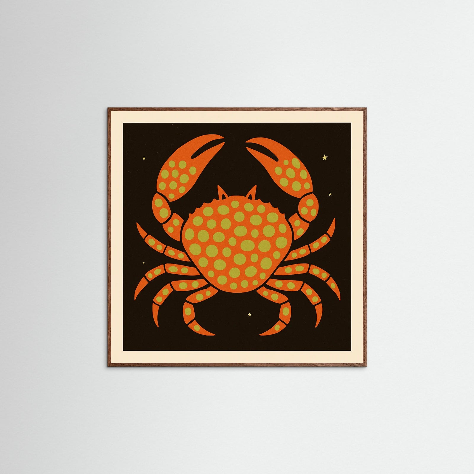 Oak Dark Square Spotted Crab