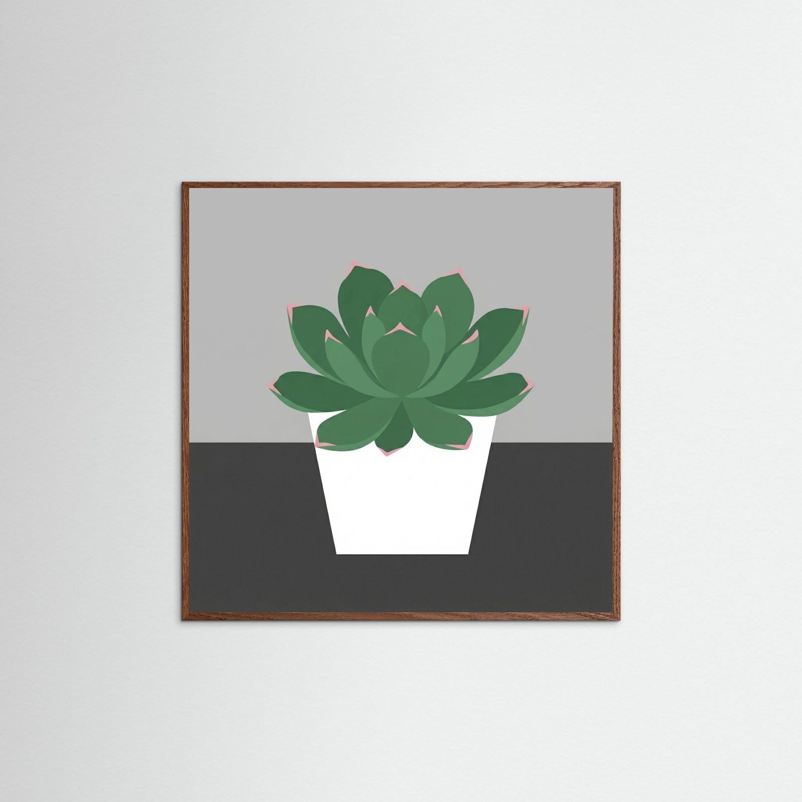 Oak Dark Square Still Life Blooms